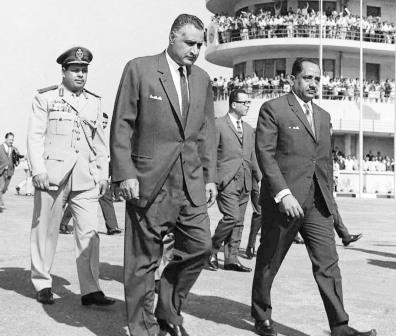 جمال عبدالناصر مع الرئيس قحطان